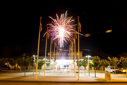The fireworks show will begin at 9 p.m. and will last about 20 minutes.