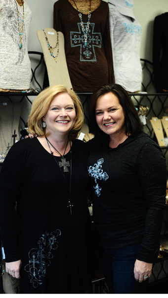 Mimi Avery and Noele Anglin offer stylish Christian apparel.